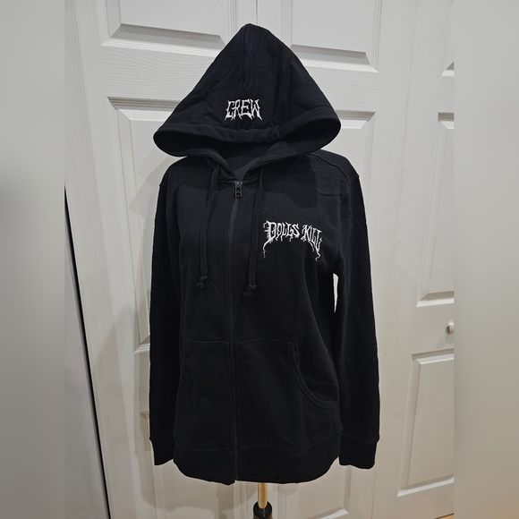 Dolls Kill Logo Current Mood Crew Zip Up Hoodie Robe Mega Tote Hat Merch S - Picture 4 of 14